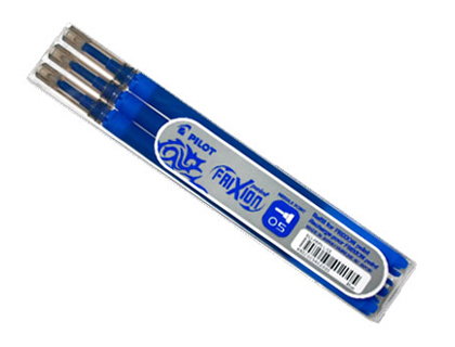 RECHARGE PILOT FRIXION BALL LARGEUR FINE COLORIS BLEU SET DE 3 UNITS
