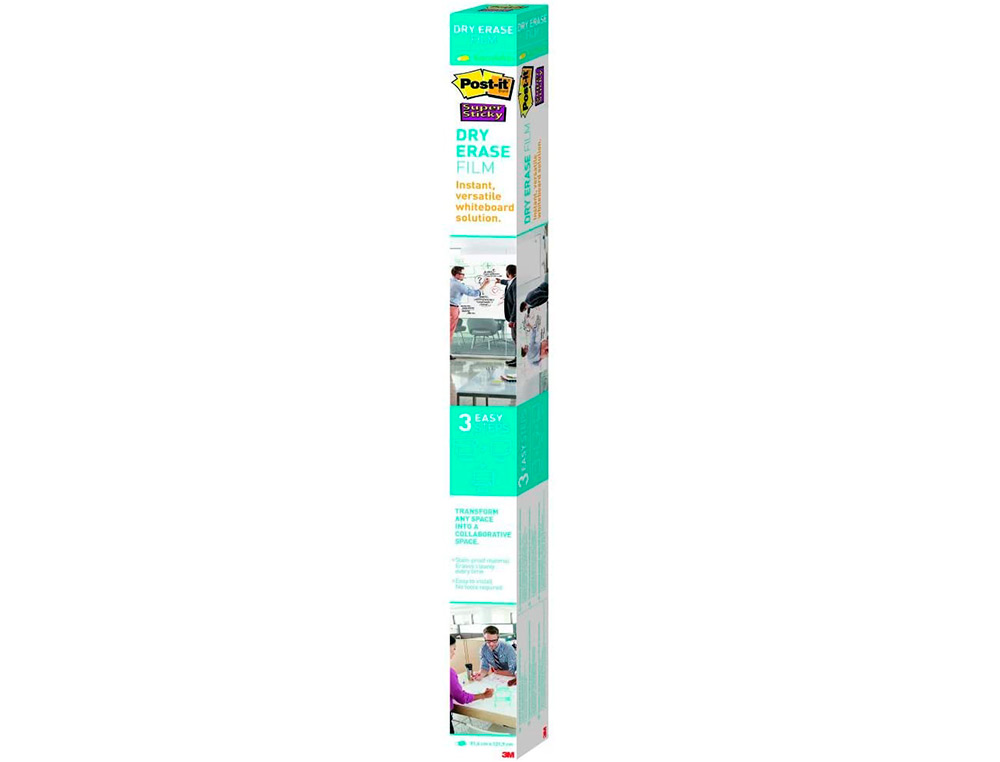 TABLEAU BLANC POST-IT ADHESIF EFFACABLE EN ROULEAU 1,219X2,42M