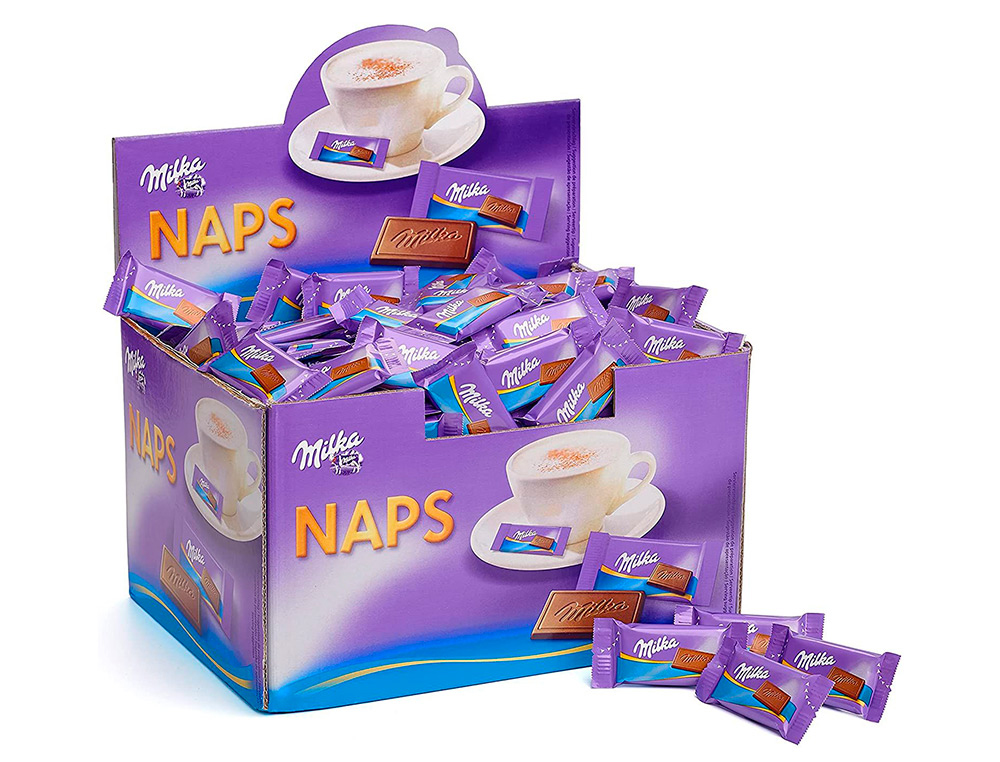 TABLETTE CHOCOLAT MILKA NAPS 355 PCES BTE/1